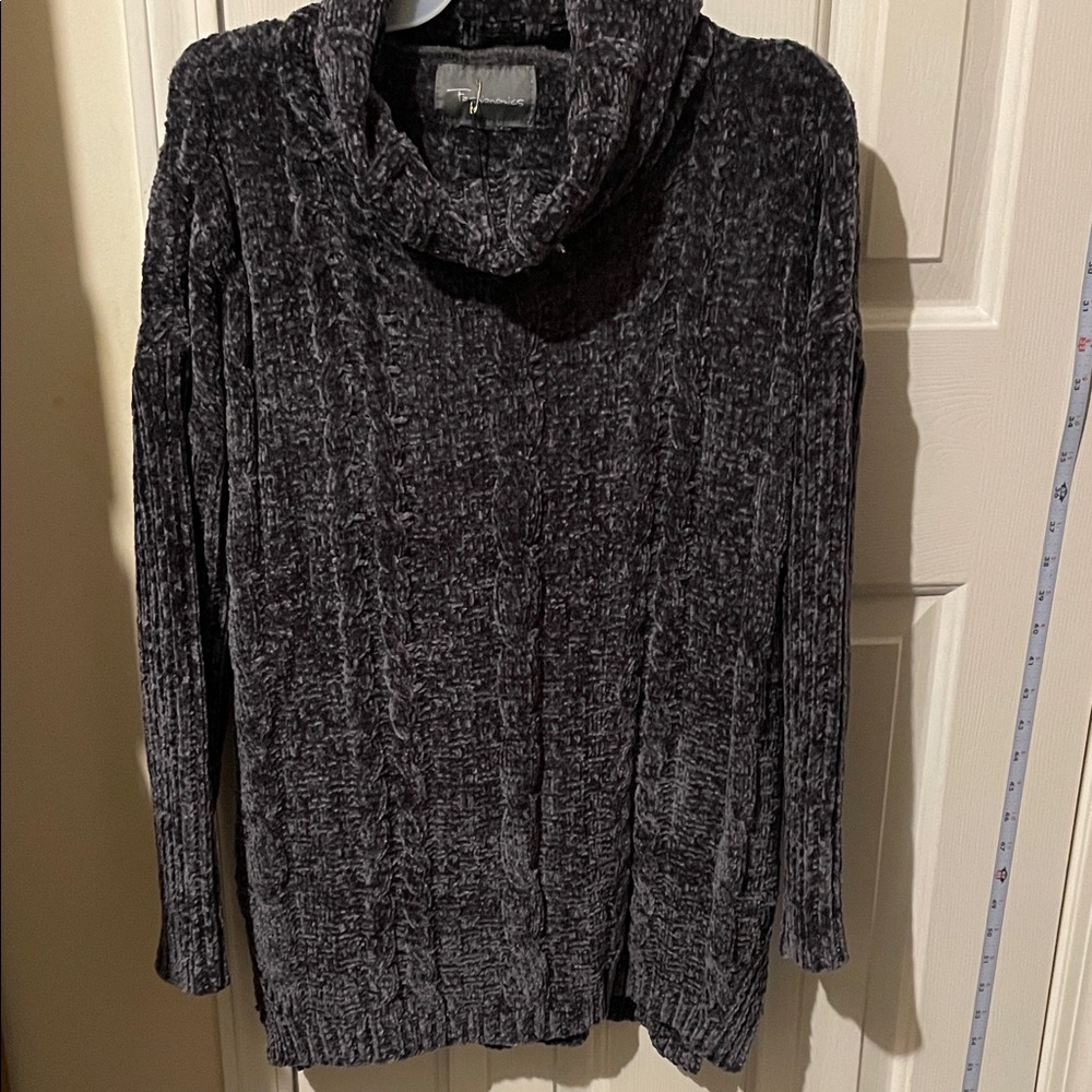Fashionomics Charcoal Cowl Neck Sweater